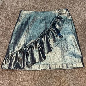 Gianna Bini gold and black shimmer mini skirt